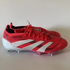adidas Mens 6.5 PREDATOR ELITE FG Soccer Cleats Lucid Red/Cloud White ID3882