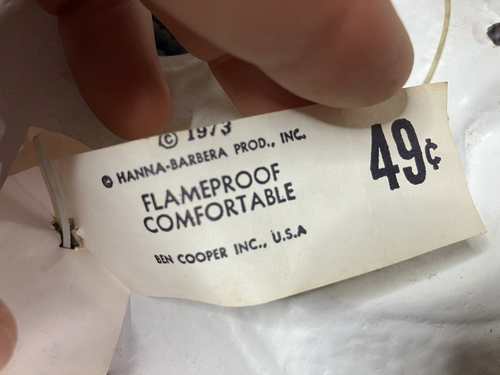 Maschera di Halloween Fred Flintstone vintage 1973 Ben Cooper made in USA - Foto 4 di 5