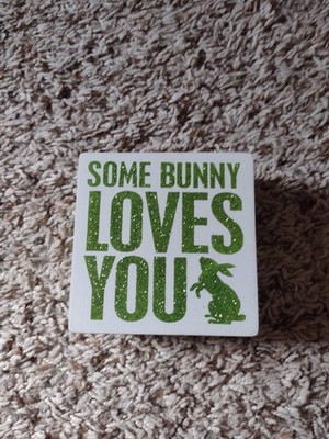 Super cute Easter decor - 4'' square sign