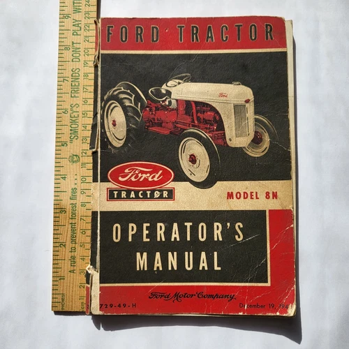 VTG Ford Tractor Model 8N Operator's Manual December 19, 1949 3729-49-H - Picture 6 of 12