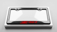 Red Z51 Corvette License Plate Frame Holder Black Real Carbon Fiber Red Z51 Corvette License Plate Frame Holder Black Real Carbon Fiber