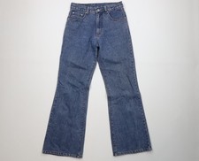 Vintage 90s Streetwear Mens 30x30 Distressed Flared Bell Bottoms Denim Jeans