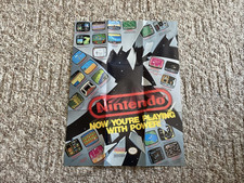 Vintage 1989 Nintendo Now Your Playing With Power Poster NES Original Retro