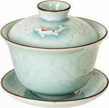 Gaiwan Teacup Kung Fu Tea Set Cup and Saucer With Lid 5 fl oz Traditional