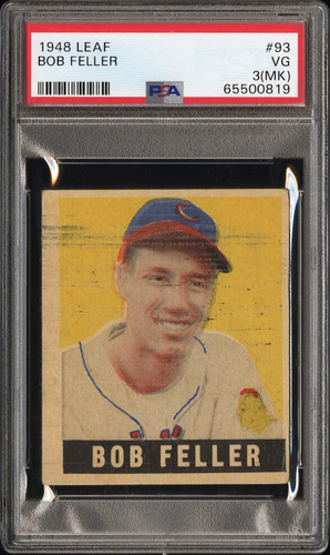Bob Feller #93 1948 Leaf card