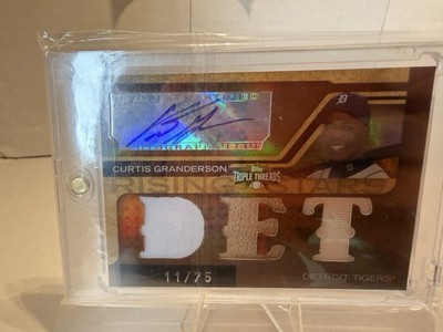 2008 Topps Triple Threads Rising Stars Curtis Granderson #187 Det /75 (AU, MEM)