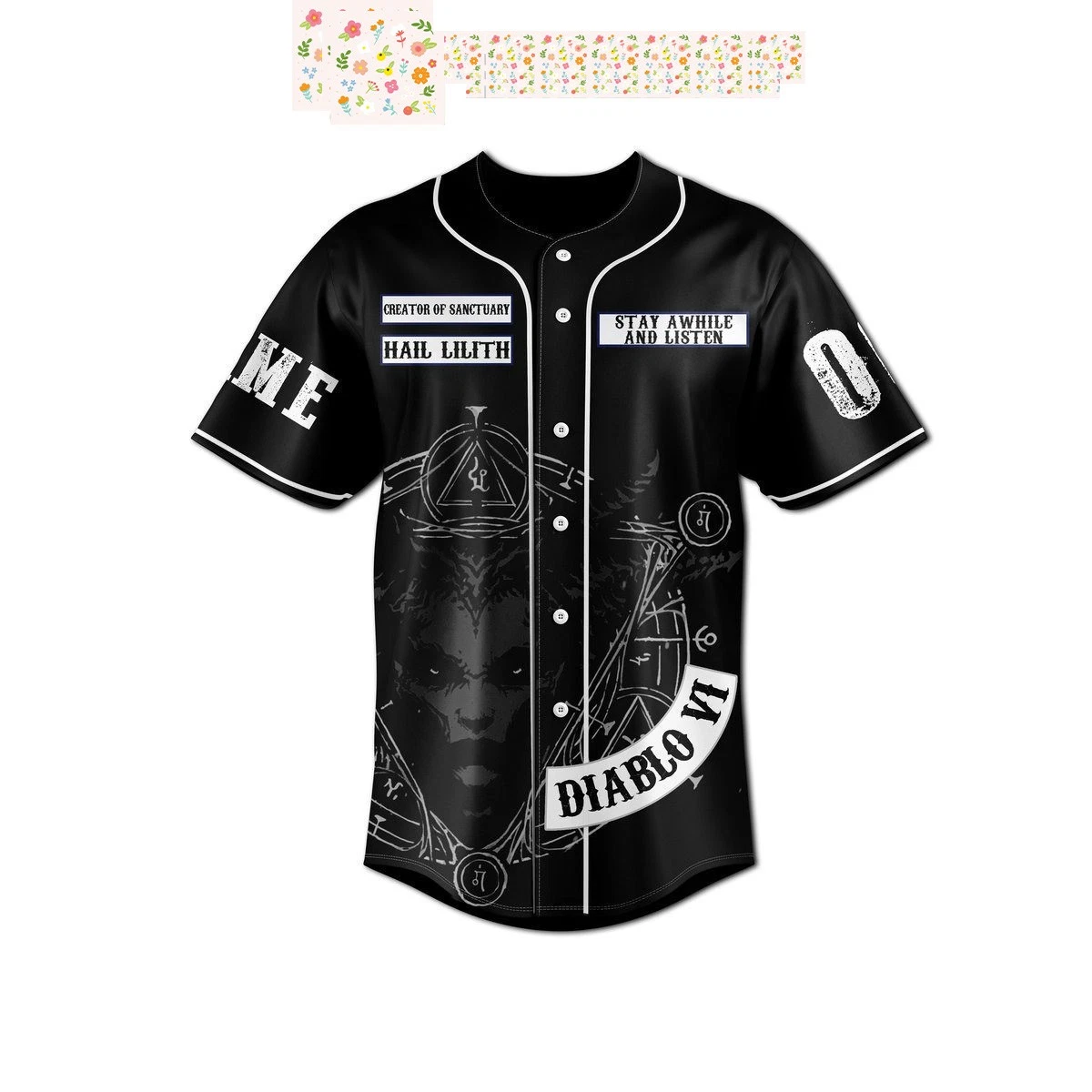 Diablo VI Mother of Sanctuary Hawezar Personalized Baseball Jersey