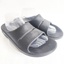 OOfos OOahh Men 11 Womens 13 EU 44 Black Sport Recovery Slides Sandal Travel