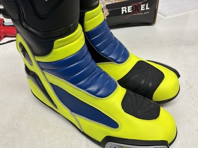 Rexel Sports Drift Racing grün VR-Stil Herren Motorradstiefel UK Größe 10