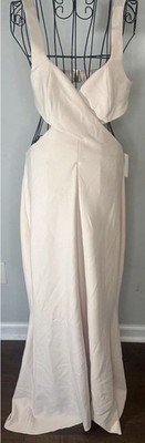 NWT Significant Other Womens Dress 10 Evie Cut Out Open Back Long Blush $238