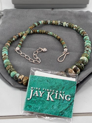 #ad Mine Finds by Jay King Green Earth Stones Chrysocolla Graduated Beaded Necklace $79.99