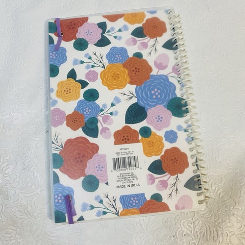 Home Finance and Bill Organizer w Pockets Monthly Budget Planner Floral Spiral - Picture 2 of 5