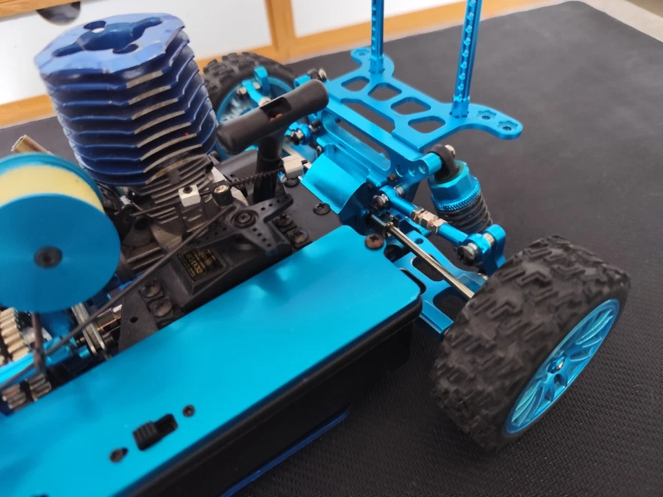 1/10 Rc Nitro Car  Full Metal New ! Hsp Himoto Ecc .  + Nitro Motor Automodello  - Immagine 3 di 4