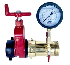 NNI 2-12" NST Hydrant In line Pitot Flowmeter 160 PSI /2120 GPM with Gate Valve