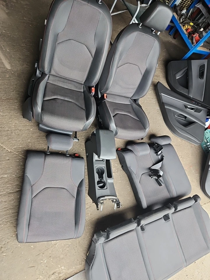 seat leon fr mk3 half leather seats set 2013-2019 - Image 3 of 4