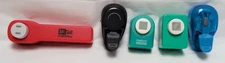 Lot of 5 Various Shapes Paper Punches Square Half Circle EK Success Marvy Uchida