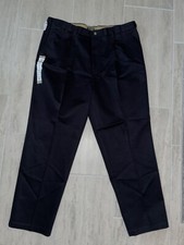 Men's Croft & Barrow Pant ~ Black Pleated Front & Straight Leg Size 42 X 32