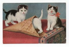 CPA illustrée . Chats, chatons