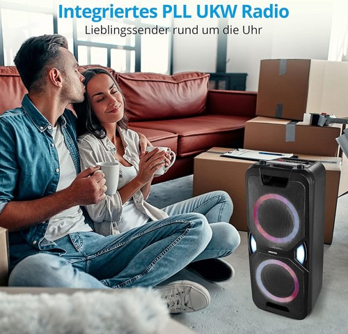 MEDION MD44438 P67038 Party Soundsystem Tower LED Akku 2x 220W Bluetooth - Bild 5 von 7