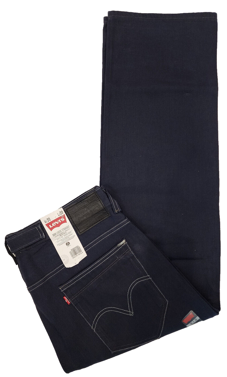 New Levi's 569 Loose Straight Mens Jeans 36X30 Rigid Blue New Levi's 569 Loose Straight Mens Jeans 36X30 Rigid Blue