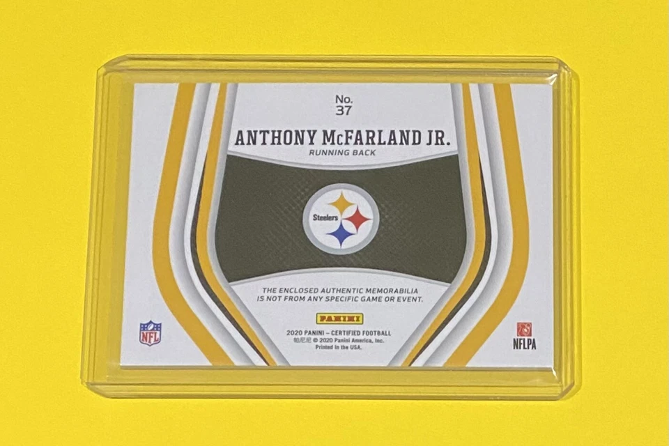 2020 Certified Anthony McFarland Jr NEW GENERATION Mirror Jersey Relic #37 RC 🔥 - Image 3 of 3