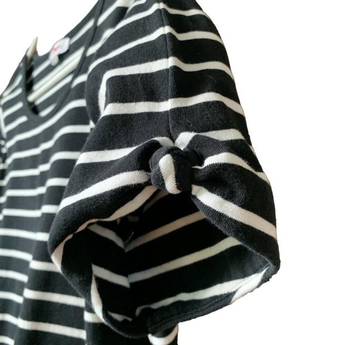 Calvin Klein Donna M Nero Bianco Righe Puff Business Casual Comodo Classico - Foto 3 di 9