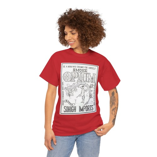 “SoHigh Imports” Vintage Opium Ad T-Shirt: "Be a Man Who Dreams for Himself" - Picture 80 of 85