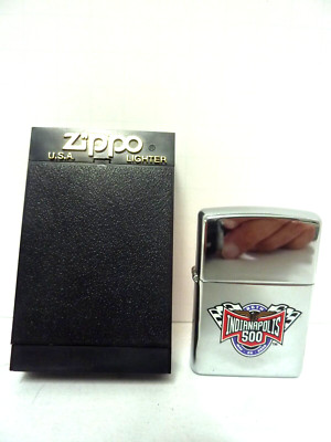 NEW IN BOX 2002 ZIPPO INDIANAPOLIS INDY 500 POLISHED CHROME LIGHTER ZIPPO SEALED