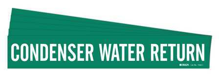 BRADY 7068-1-PK Pipe Marker,Condenser Water Return,PK5 782AD8 - Picture 2 of 2