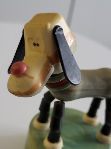 VTG Nice Dog 1960's PLASTIC PUSH BUTTON PUPPET. COLLAPSIBLE PUPPET TOY USSR - Picture 7 of 8