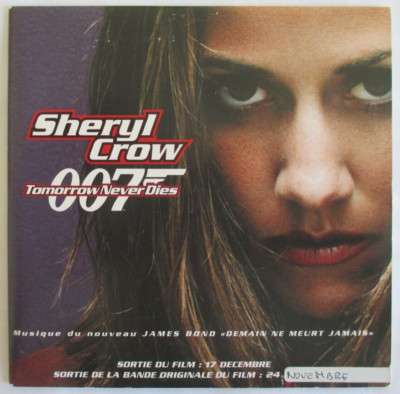 SHERYL CROW - CARDSLEEVE PROMO SINGLE CD ''TOMORROW NEVER DIES''