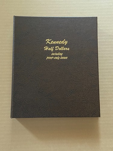 Dansco Kennedy Half Dollars inc.proof. Album #8166. 1964-1997. 6 pages, NO COINS
