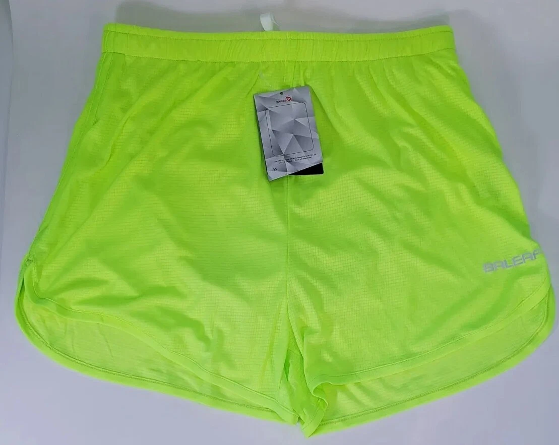 BALEAF Men's 3 Inches Quick Dry Running Shorts Gym Athletic Shorts NEON  Yellow M