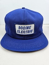 Vintage K Products USA MADE Bodine Electric Patch Trucker Hat Snapback Dad Cap