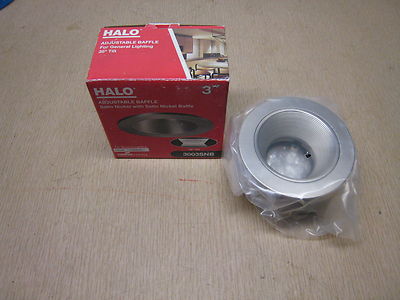COOPER LIGHTING - HALO ADJUSTABLE BAFFLE - 3'' SATIN NICKEL 3003SNB FREE SHIPPING