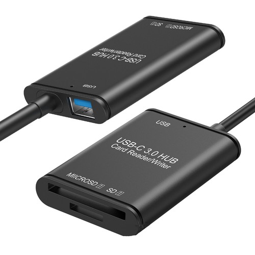 Portable USB 3.0 Type C To SD/TF Card Reader Adapter USB C 3 in 1 Hub Converter - Picture 5 of 12