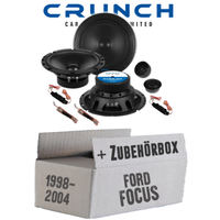 Crunch Lautsprecher FüR Ford Focus 1 Front Heck TüR Boxen 16Cm Auto Einbauset