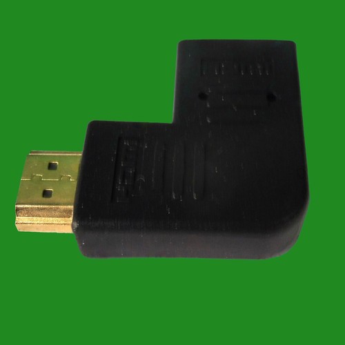 HDMI (Type A) Male To Female Flat Right Angle 90 Degree Adapter HDTV Connector - Picture 6 of 7