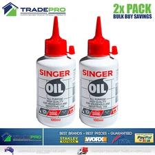 Singer Sewing Machine Oil 200ml Lubricant Domestic Industrial Lube Hinge Lock