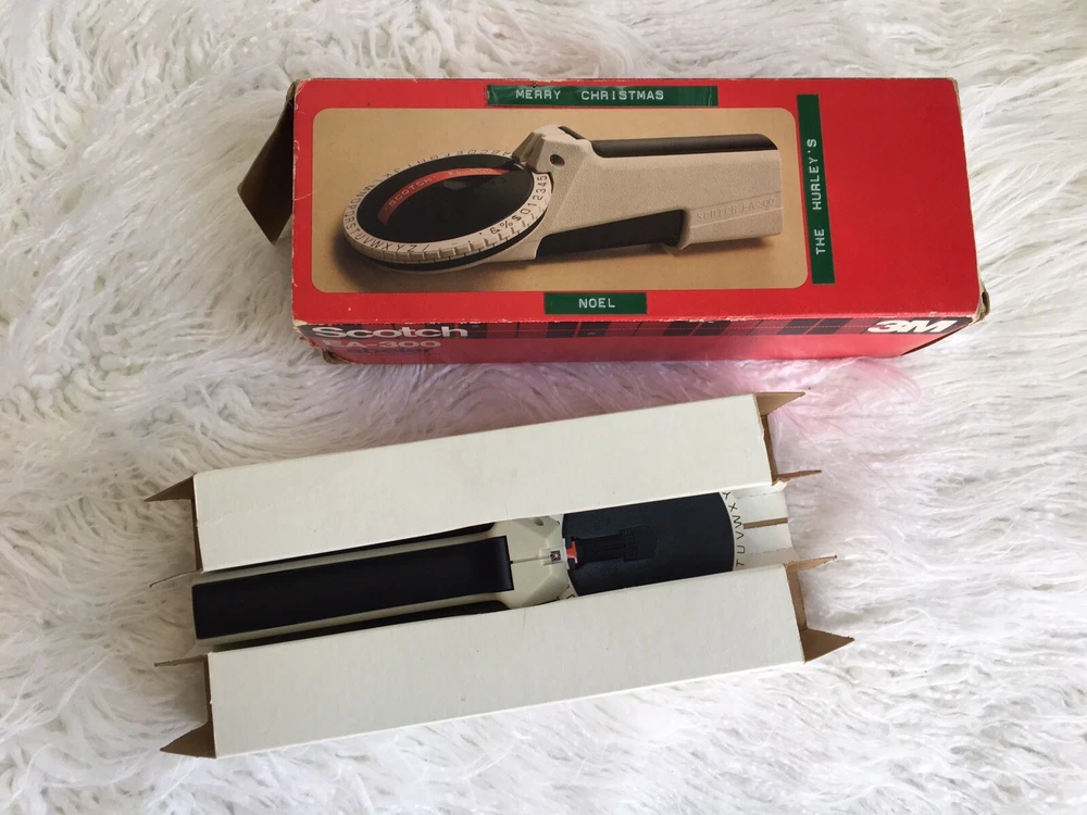 Vintage 80s 90s Scotch EA-300 Label Maker with Original Box & Instructions Vintage 80s 90s Scotch EA-300 Label Maker with Original Box & Instructions