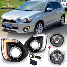 SET LED Daytime DRL Fog Lights for Mitsubishi Outlander Sport ASX 2013 2014 2015