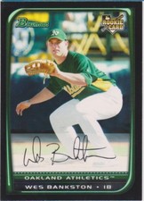 2008 Bowman Draft #BDP8 Wes Bankston Oakland Athletics Baseball Card