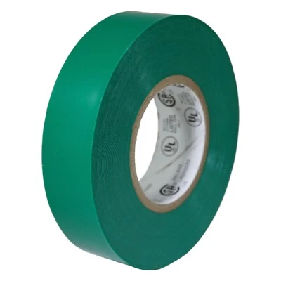 T.R.U. TapesSupply roll green electrical tape 3/4" x 66 ft