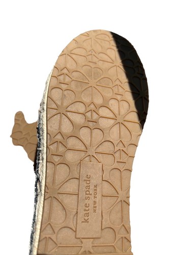 KATE SPADE Linds Espadrille Shoes Size 9M Flats Black Cutout Leather *See Pics* - Picture 11 of 11