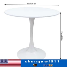 31.5 Inch Dining Table Tulip Style Coffee Table Mid-Century Round Leisure Table