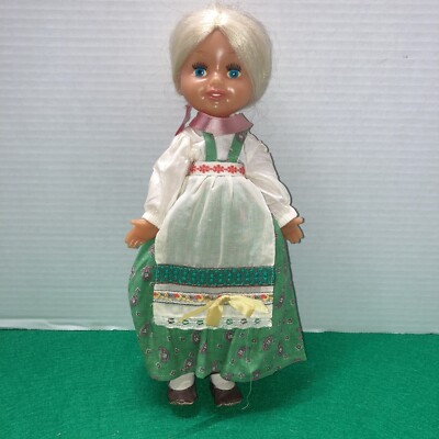 1980s USSR Soviet Russia Plastic Folk Blond Doll Sasha