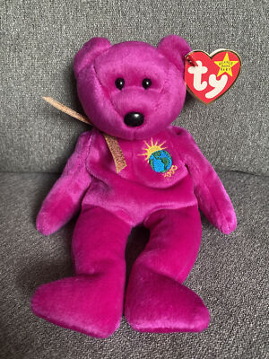 Rare TY Beanie Baby - Millennium Bear - 1999 - Mint Condition - Tag Errors
