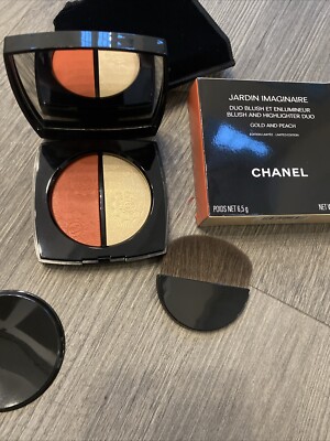 CHANEL JARDIN IMAGINAIREデュオブラッシュゴールド&ピーチ JARDIN IMAGINAIRE Blush and highlighter duo Gold and peach