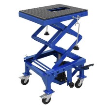 440lbs Hydraulic Motorcycle Lift Table 4 Wheels ATV Dirt Bike Scissor Jack Stand