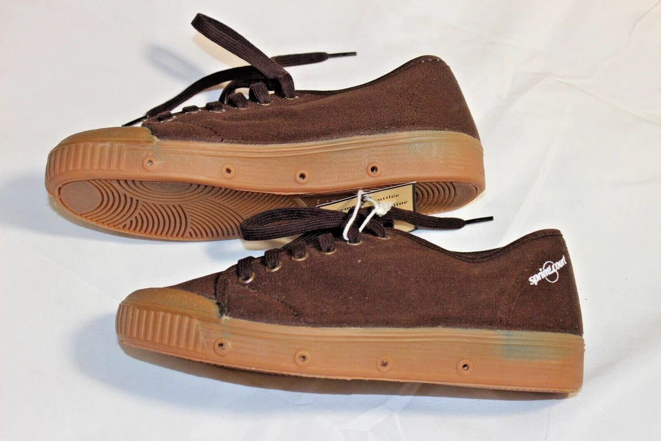 ZAPATILLAS MUJER SPRING COURT DEPUIS G2 W BACHETTE CAOUTCHOUC CHOCOLATE GOMA LONA Foto 3 de 4